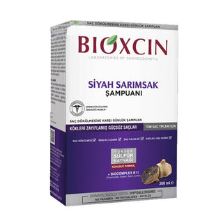 bioxcin black garlic shampoo 300ml, bottle of bioxcin quantum black garlic shampoo, anti-hair loss shampoo from bioxcin Bioxcin Black Garlic Shampoo - Anti-Hair Loss | 300 ml Bioxcin Black Garlic Shampoo - Anti-Hair Loss | 300 ml bioxcin, black-garlic-shampoo, anti-hair-loss, hair-care, shampoo, daily-use, strong-hair, hair-nourishment, ai-generated, hair-loss-treatment