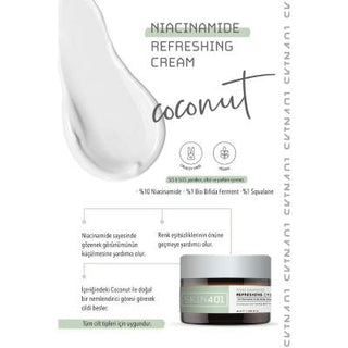 skin401 niacinamide refreshing cream, vegan moisturizer cream, skin401 cream 50 ml Skin401 Niacinamide Refreshing Cream - Vegan Moisturizer | 50 ml Skin401 Niacinamide Refreshing Cream - 50 ml skin-care, moisturizer, niacinamide, vegan, hydrating-cream, pores, skin-nourishing, all-skin-types, cruelty-free, ai-generated