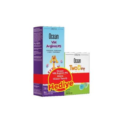 Ocean VM Kids Multivitamin Syrup - L-Arginine + DHA & D3 - Boost Growth, Immunity, and Cognitive Function - Delicious Or