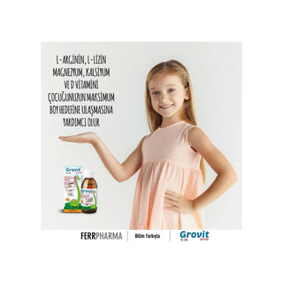ferr pharma grovit kids syrup bottle, nutrition information for grovit kids syrup Ferr Pharma Grovit Kids Syrup - Multivitamin & Amino Acids | 150 ml Grovit Kids Syrup - Multivitamins and Amino Acids ferr-pharma, grovit-kids-syrup, multivitamins, amino-acids, liquid-supplement, children-health, dietary-supplement, kids-essentials, healthy-growth, ai-generated