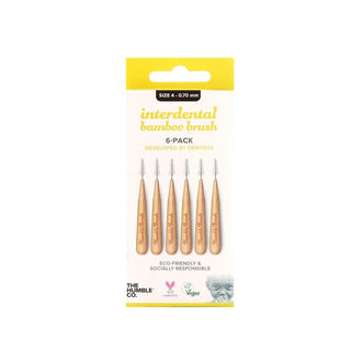 The Humble Co Bamboo Interdental Brush Size 4 - Pack of 6, Eco-Friendly Oral Hygiene Tool for Effective Dental Care Bamboo Interdental Brush Size 4 - Eco-Friendly Oral Care interdental brush, bamboo interdental brush, oral hygiene, dental care, eco-friendly oral care, sustainable oral care, biodegradable toothbrush, interdental cleaning, oral health, hygiene tools, dental hygiene, eco-friendly dental care