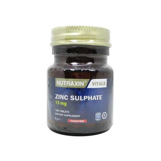 Nutraxin Zinc Sulphate 15mg Tablets: Boost Your Immunity & Support Healthy Skin - 100 Count, Easy-to-Swallow Dietary Zinc Supplement for Adults Nutraxin Zinc 15mg: Support Immunity & Skin Health Zinc supplement, Zinc sulphate tablet, 15mg zinc, Dietary zinc supplement, Zinc tablets for adults, Zinc supplement 100 tablets, Nutraxin zinc, Zinc supplement for immune support, Zinc for healthy skin, Zinc supplement for hair growth, Zinc, Zinc tablets, Immune support, Healthy skin, Hair growth, Dietary supplement