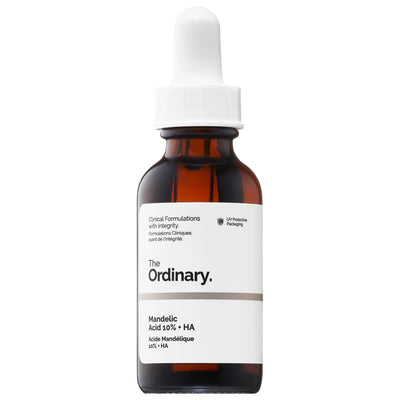 The Ordinary Mandelic Acid 10% + HA Serum - Gentle Exfoliation, Vegan & Cruelty-Free Skincare for Dull Skin, Acne, and A
