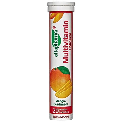 Altapharma Multivitamin Effervescent Tablets - Mango Flavored, Lactose-Free, Vegan Dietary Supplement