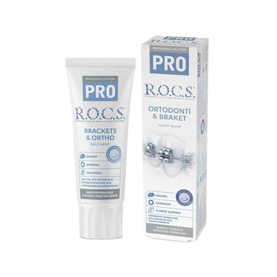 Rocs Pro Ortodonti Braket Hafif Naneli Di_ Macunu 74 g - Gentle Mint Toothpaste for Orthodontic Braces