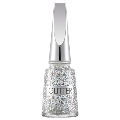 Flormar Glitter Yarı Saydam Simli Oje GL01 Stardust - Long Lasting Semi-transparent Nail Polish