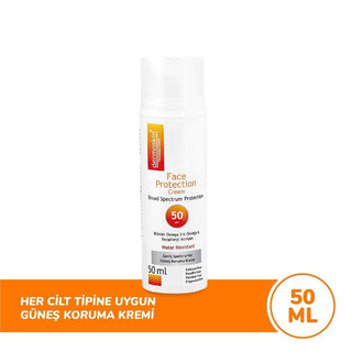 Dermoskin Face Protection SPF 50+ Sunscreen Cream for All Skin Types - Broad Spectrum Protection, 1.69 fl oz Dermoskin SPF 50+ Face Protection Cream - Broad Spectrum Sun Protection SPF 50+ sunscreen, face protection cream, broad-spectrum sun protection, dermoskin face protection, sunscreen for all skin types, sun protection, skin care, facial sunscreen, UV protection, skincare essentials