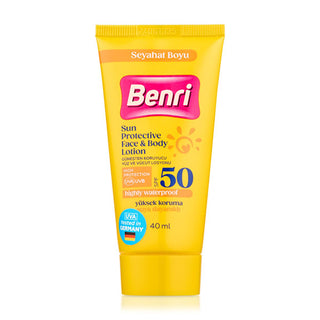 Benri SPF 50 Sunscreen Lotion for Sensitive Skin - Water-resistant UVA/UVB Protection Benri SPF 50 Sunscreen Lotion for Sensitive Skin SPF 50 Sunscreen, UVA/UVB Protection, Sensitive Skin Sunscreen, Water-resistant Sunscreen, Dermatologically Tested Sunscreen, Outdoor Protection, Skin Care, Sun Care, Benri, Sunscreen Lotion, Face and Body Sunscreen