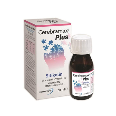 Cerebramax Plus Citicoline Supplement for Cognitive Support - Liquid Dietary Supplement for Brain Health, Children & Adu