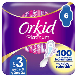 Orkid Platinum Hygienic Pads with Wings - Comfortable, Leakage Protection, 6 Count Orkid Platinum Hygienic Pads - Comfort & Protection hygienic pads, menstrual hygiene products, comfortable sanitary pads, leakage protection sanitary products, sanitary pads with wings, Orkid Platinum, women's health, menstrual comfort, feminine hygiene, period protection