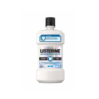 Listerine Advanced White Mild Mint Mouthwash: Whiten Teeth & Protect Oral Hygiene - Gentle Mint Flavor, Sodium Fluoride 