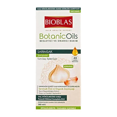 Bioblas Garlic Shampoo: Effective Hair Loss Treatment, Strengthens & Repairs. Natural Formula for All Hair Types - 12.17