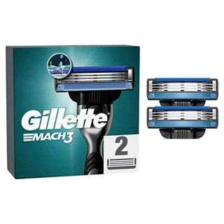 Gillette Mach3 Razor Blade Refills for Men - 3 DuraComfort Blades, Reduced Irritation - Compatible with Mach3 Razors Gillette Mach3 Razor Blades for Smooth Shaving Gillette Mach3, Razor Blade Refills, Men's Shaving, Shaving Blades, Compatible with Mach3 Razors, Sensitive Skin Solutions, Comfort Shaving, Grooming Essentials, Shaving Refills, Men's Grooming