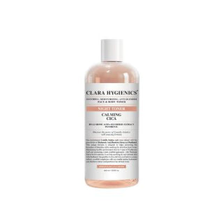 clara hygienics calming cica night toner 400 ml, vegan blemish control toner for face and body, skincare product with centella asiatica Clara Hygienics Calming Cica Night Toner - Vegan | 400 ml Clara Hygienics Calming Cica Night Toner - 400 ml calming-cica, vegan-toner, night-toner, skin-care, blemish-control, hydrolyzed-hyaluronic-acid, cruelty-free, natural-ingredients, skincare-routine, ai-generated