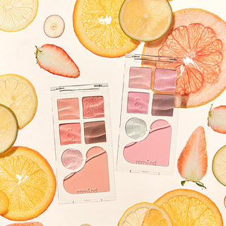 rom&nd Bare Layer Palette 01 Apricot Mood: Korean Eye & Cheek Palette for Matte & Shimmer Looks - Highly Pigmented, Multi-Use Makeup rom&nd Apricot Eyeshadow Palette - Blush & Eye Makeup Korean eyeshadow palette, blush palette, multi-use makeup palette, matte shimmer eyeshadow, highly pigmented eyeshadow, korean makeup palette, rom&nd eyeshadow, apricot eyeshadow palette, eye and cheek palette, korean makeup, k-beauty, multi-use palette, matte eyeshadow, shimmer eyeshadow, eye makeup, cheek makeup, blush, r