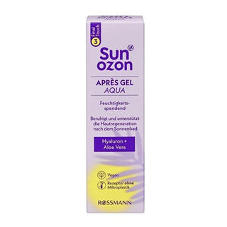 Sunozon After Sun Gel with Hyaluronic Acid & Aloe Vera - Vegan, Dermatologically Tested, 1.69 fl oz Sunozon After Sun Gel - Hyaluronic Acid & Aloe Vera after sun gel, hyaluronic acid skincare, aloe vera moisturizer, vegan skincare products, dermatologically tested, skincare after sun, sun care, moisturizing gel, vegan cosmetics, cruelty-free skincare, post-sun skincare, skin hydration, aloe vera gel, hyaluronic acid gel