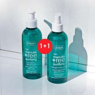 Ziaja Manuka Tree Facial Toner & Acne Cleansing Gel: Natural Blemish Treatment, Pore Reduction, and Oil Control for Acne-Prone & Sensitive Skin Ziaja Manuka Toner & Acne Gel: Natural Acne & Pore Treatment Manuka toner, acne cleansing gel, natural skincare for acne, pore reducing toner, blemish treatment, facial cleanser for acne prone skin, ziaja manuka, toner for oily skin, cleansing gel for sensitive skin, natural acne treatment, Manuka extract, 98% natural ingredients, skincare, acne treatment, blemish c