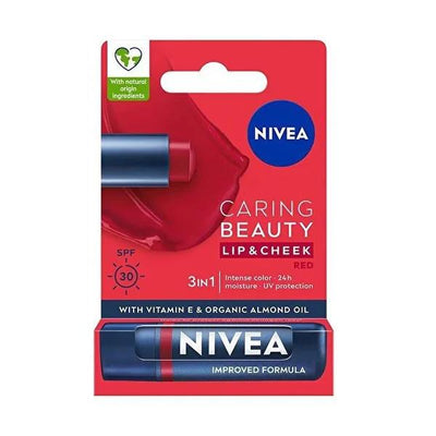 Nivea Colored Lip Care Cream with SOF30 UV Protection & 24hr Moisturization - Natural, Multi-Benefit Lip Solution