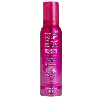 Hobby Hair Mousse for Defined Curls - 5.07 fl oz, Keratin & Silk Protein Enriched Hobby Hair Mousse for Defined Curls - 5.07 fl oz hair styling mousse, defined curls, keratin hair product, silk protein hair care, long-lasting hair hold, humidity-resistant hair styling, residue-free hair product, curly hair solutions, hair care products, styling products for curls, frizz control, hair shine enhancer, lightweight hair mousse
