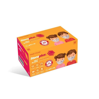 Steraplus Children's Face Masks - 50 Pack Patterned Kids Disposable Masks with 3-Layer Protection Steraplus Kids Face Masks - 50 Pack 3-Layer Protection children's face masks, kids disposable masks, patterned face masks for kids, 3-layer face masks, meltblown material masks, kids health and safety, children's protective gear, face masks for school, travel masks for kids
