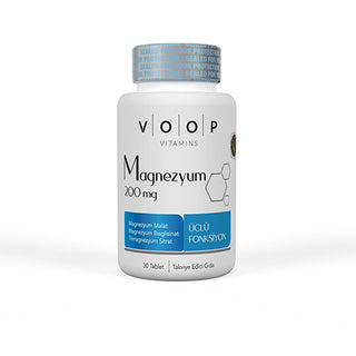 Voop Magnesium Supplement 200mg - Triple Magnesium Complex (Malate, Citrate, Bisglycinate) - 30 Tablets for Enhanced Absorption & Muscle Function Voop Magnesium 200mg Tablets - Triple Magnesium Complex Magnesium supplement, Magnesium malate, Magnesium citrate, Magnesium bisglycinate, Magnesium tablets, Magnesium 200mg, Dietary supplement, Vitamin supplement, muscle function, energy production, constipation relief, bioavailability, mineral supplement, adults, tablet, Voop, muscle cramps, fatigue, stress reli