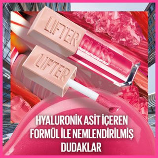 Maybelline Lifter Gloss: Hydrating Hyaluronic Acid Lip Gloss - Non-Sticky, Lifting Effect, Taffy Shade - For Fuller, Smoother Lips Maybelline Lifter Gloss: Hydrate & Plump Lips - Non-Sticky lip gloss, Maybelline lip gloss, hyaluronic acid lip gloss, moisturizing lip gloss, non-sticky lip gloss, Taffy lip gloss, lifting lip gloss, lip plumper gloss, hydrating lip gloss, Maybelline Lifter Gloss, lip care, lip makeup, plumping gloss, lip shine, cosmetic, beauty, women's makeup, gifts for her, makeup for women,