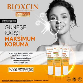 Bioxcin Sunscreen for Skin Prone to Spots - SPF 50+, Anti-Aging, Non-Greasy, Water-Resistant - Ideal for Sensitive Skin Bioxcin SPF 50+ Sunscreen for Sensitive Skin sunscreen for sensitive skin, SPF 50+ sunscreen, anti-spot skincare, UVA and UVB protection, non-comedogenic sunscreen, skincare for hyperpigmentation, dry touch sunscreen, water-resistant sunscreen, Bioxcin, sun care, skin protection, anti-aging skincare