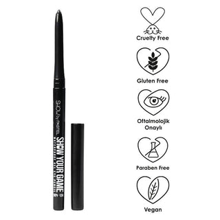 Pastel Show Your Game Waterproof Eyeliner: 16H Smudge-Proof Gel Kajal - Define Eyes All Day! Pastel Waterproof Eyeliner: 16H Smudge-Proof, Long-Lasting waterproof eyeliner, long lasting eyeliner, smudge proof eyeliner, automatic eyeliner pencil, gel eyeliner, Kajal eyeliner, 16 hour wear eyeliner, pastel eyeliner, show your game eyeliner, eyeliner, waterproof eye liner, long-lasting eye liner, smudge-proof eye liner, automatic eye liner, gel eye liner, eye liner, 16-hour wear eye liner, pastel eye liner, sh