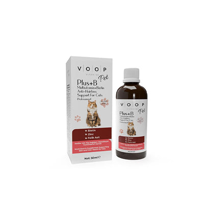 Voop Cat Fur Health Drops 50ml - Pet Supplement for Cats, Fur Health, Dermatological Support