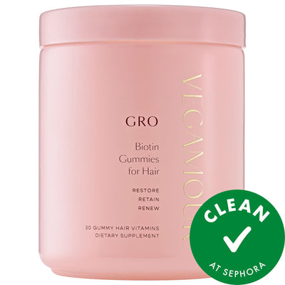 GRO Biotin Gummies for Thinning Hair - Vegan Hair Growth Supplements for Women & Men - Natural Hair Care for Thicker, Fu