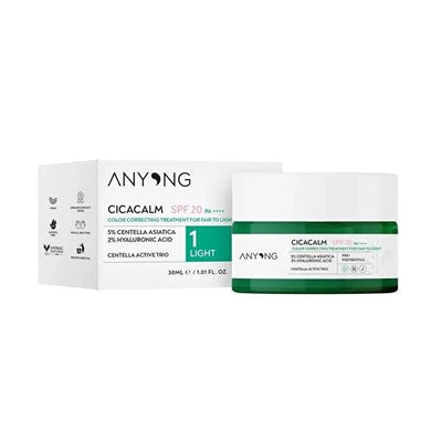Anyong Cica Tone Equalizing Cream with SPF 20: Redness Relief, Hydration & Natural Skin Tone Correction - Centella Asiat