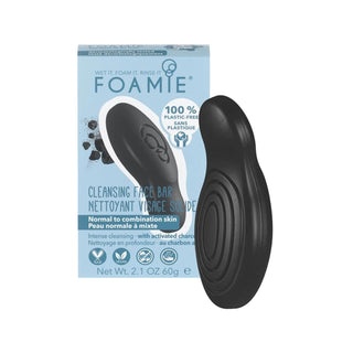 Foamie Charcoal Face Bar for Normal & Combination Skin - Gentle Facial Cleanser, 60g Foamie Charcoal Face Bar for Normal Skin charcoal face wash, face bar for normal skin, gentle facial cleanser, combination skin care, natural skincare products, charcoal cleansing, normal skin skincare, combination skin skincare, gentle face wash, natural face bar