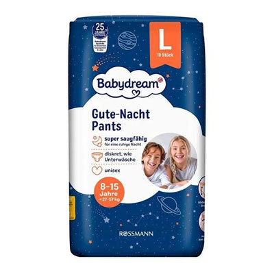 Babydream Training Pants Diapers for Potty Training - Comfortable, Leakproof Design for Baby Boys and Girls - Size L, 10