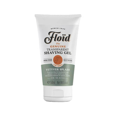 Floid Vetyver Splash Transparent Shaving Gel 150ml - Refreshing Vetiver Scented Shaving Gel for Men and Women