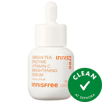 Green Tea Enzyme Vitamin C Brightening Serum | Fades Dark Spots, Evens Skin Tone, Exfoliates | Vegan & Cruelty-Free Skin