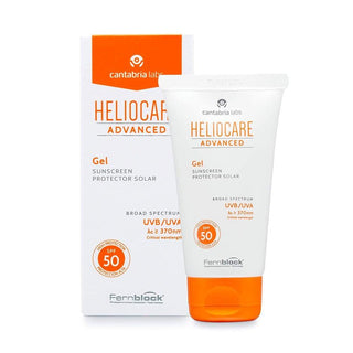 Heliocare Advanced Gel SPF 50 Sunscreen - Natural, Antioxidant, Non-Greasy Face Protection for All Skin Types