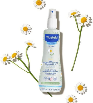 Mustela Baby Hair Styler & Body Freshener Spray 200ml - Gentle Detangling & Refreshing for Newborns