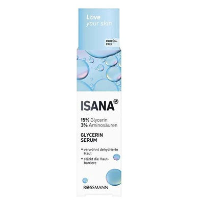 Isana Skin Serum with Glycerin & Amino Acids - 30ml, Vegan Dry Skin Moisturizer