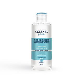 Celenes Thermal Micellar Cleansing Water - Gentle Makeup Remover for Dry, Sensitive Skin - Natural, No-Rinse, Hydrating - 8.45 fl oz Celenes Micellar Water: Gentle Cleanser for Dry Sensitive Skin Micellar water for dry skin, Sensitive skin cleanser, Thermal micellar water, Gentle makeup remover, Natural skincare for sensitive skin, No rinse cleanser, Dry skin face wash, Hydrating micellar water, Micellar water, Dry skin, Sensitive skin, Cleanser, Makeup remover, Natural skincare, No-rinse, Face wash, Hydrat