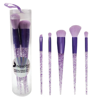 Nascita Professional 5-Piece Makeup Brush Set - High-Quality Synthetic Bristles for Flawless Application Nascita 5-Piece Makeup Brush Set - Professional Quality makeup brush set, Nascita makeup brushes, professional makeup tools, high-quality makeup brushes, 5-piece brush set, beauty essentials, makeup for professionals, synthetic bristles, cosmetic brushes, beauty tools, gift ideas for beauty lovers