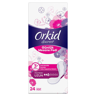 Orkid Discreet Profresh Incontinence Pads - Long, Absorbent, and Odor Controlling for Women - 24 Count Orkid Discreet Profresh Incontinence Pads - Absorbent & Odor Control incontinence pads, urinary incontinence products, discreet incontinence protection, odor control incontinence pads, dermatologically tested incontinence products, women's health, feminine hygiene, incontinence care, absorbent pads, long incontinence pads, Orkid, Discreet Profresh