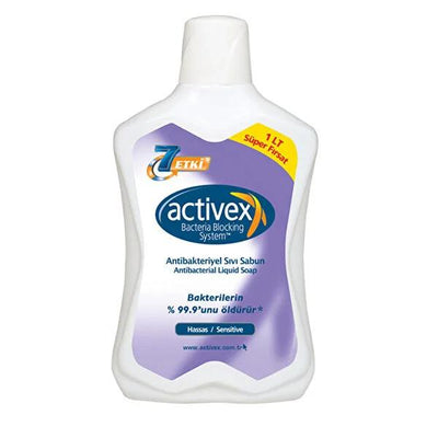 Activex Liquid Hand Soap for Sensitive Skin: Kills 99.9% Bacteria - Gentle, Antibacterial, Hygienic Hand Wash - 1 Liter 
