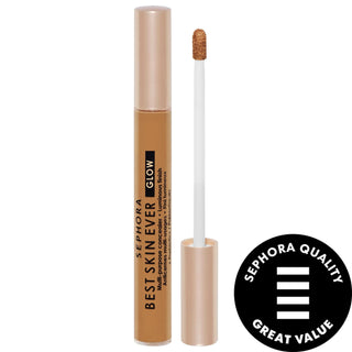 Sephora Collection Best Skin Ever Multi-Use Hydrating Glow Concealer - Lightweight Radiant Formula for Natural Coverage Sephora Best Skin Ever Concealer for Hydrating Glow hydrating concealer, multi-use concealer, radiant finish concealer, noncomedogenic makeup, unscented concealer, Sephora Collection Best Skin Ever, makeup, face makeup, concealer, glow concealer, natural coverage, long-lasting hydration