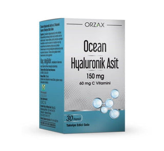 Ocean Hyaluronik Asit - 150mg Hyaluronic Acid & 60mg Vitamin C Supplement, Vegan Friendly, 30 Capsules Ocean Hyaluronik Asit - Hyaluronic Acid & Vitamin C Supplement hyaluronic acid supplement, vegan hyaluronic acid, vegetarian dietary supplement, vitamin C supplement, Ocean Hyaluronik Asit, skin hydration, joint health, vegan supplement, vegetarian supplement, dietary supplement, health and wellness, beauty from within, skin care, joint support