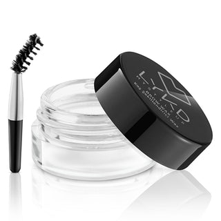 lykd brow shaping wax transparent 999, picking up product with brush, packed brows with finishing wax LYKD Brow Shaping Wax 999 Transparent - Long-lasting Hold for Makeup Enthusiasts and Beauty Professionals | 0.35 fl oz LYKD Brow Shaping Wax - Transparent Formula lykd, brow-shaping-wax, transparent-wax, makeup-tools, beauty-products, makeup-enthusiasts, beauty-professionals, long-lasting-hold, eye-makeup, ai-generated