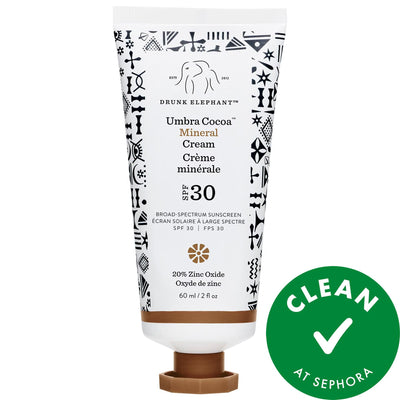 Drunk Elephant Umbra Tinted Face Sunscreen SPF 30/PA+++ - 100% Mineral Sunscreen for Sensitive Skin, Vegan & Cruelty-Fre