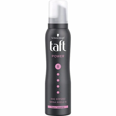 Taft Power Cashmere Hair Mousse: Mega Strong 24H Hold for Dry & Damaged Hair - Luxurious Soft Styling Mousse