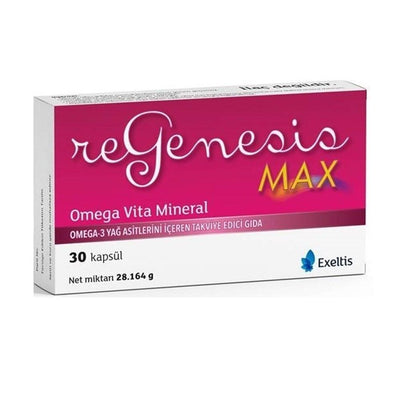 Regenesis MAX Omega 3 Supplement Capsules - 30 Count Dietary Supplement for Heart Health