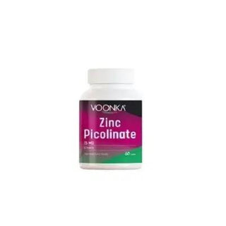 Voonka Zinc Picolinate: Highly Absorbable Zinc Supplement for Enhanced Immunity & Optimal Health - 60 Tablets, 15mg Zinc Voonka Zinc Picolinate: Immune Support & Optimal Health Zinc Picolinate, Zinc supplement, Zinc 15mg, Immune support supplement, Dietary zinc, Voonka Zinc, Zinc tablets, health supplement, mineral supplement, immune system boost, zinc deficiency, cold and flu prevention, wellness, health-conscious, daily supplement, zinc for immunity, zinc for health, zinc tablets, vitamins, minerals, Zinc
