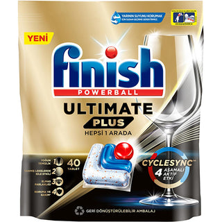 finish ultimate plus dishwasher tablets 40 count packaging, finish ultimate plus dishwasher tablets stacked in a row, clean dishes after using finish ultimate plus dishwasher tablets Finish Ultimate Plus Dishwasher Detergent Tablets - 40 Capsules for Sparkling Clean Dishes | Ideal for Homeowners & Families Finish Ultimate Plus Dishwasher Tablets - 40 Count finish, dishwasher-tablets, cleaning-products, dishwashing, household-items, sparkling-dishes, stain-remover, dishwasher-supplies, ai-generated, convenie